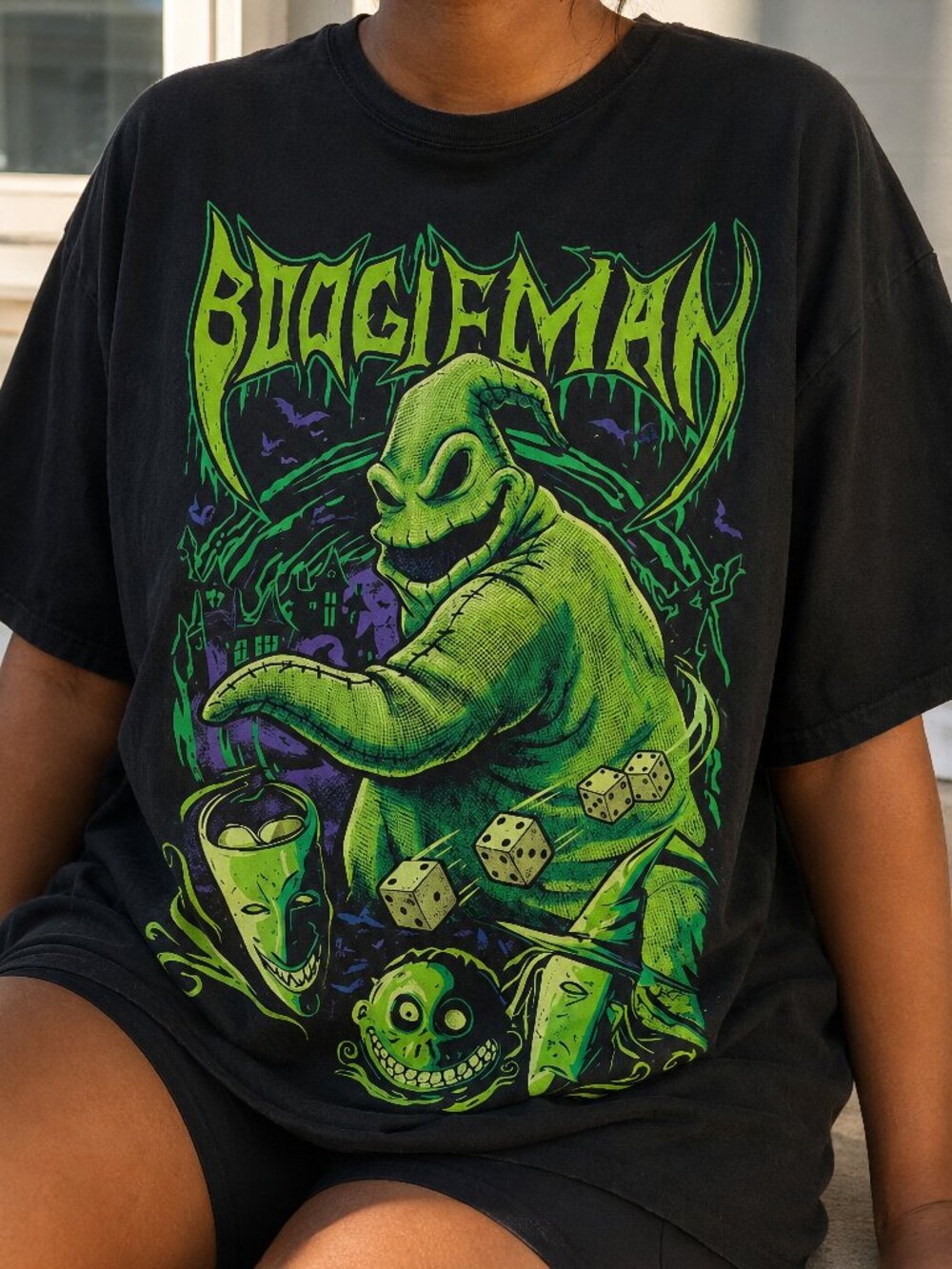 Comfort Colors Oogie Boogie Nightmare Before Christmas Shirt - Picture 1 of 1